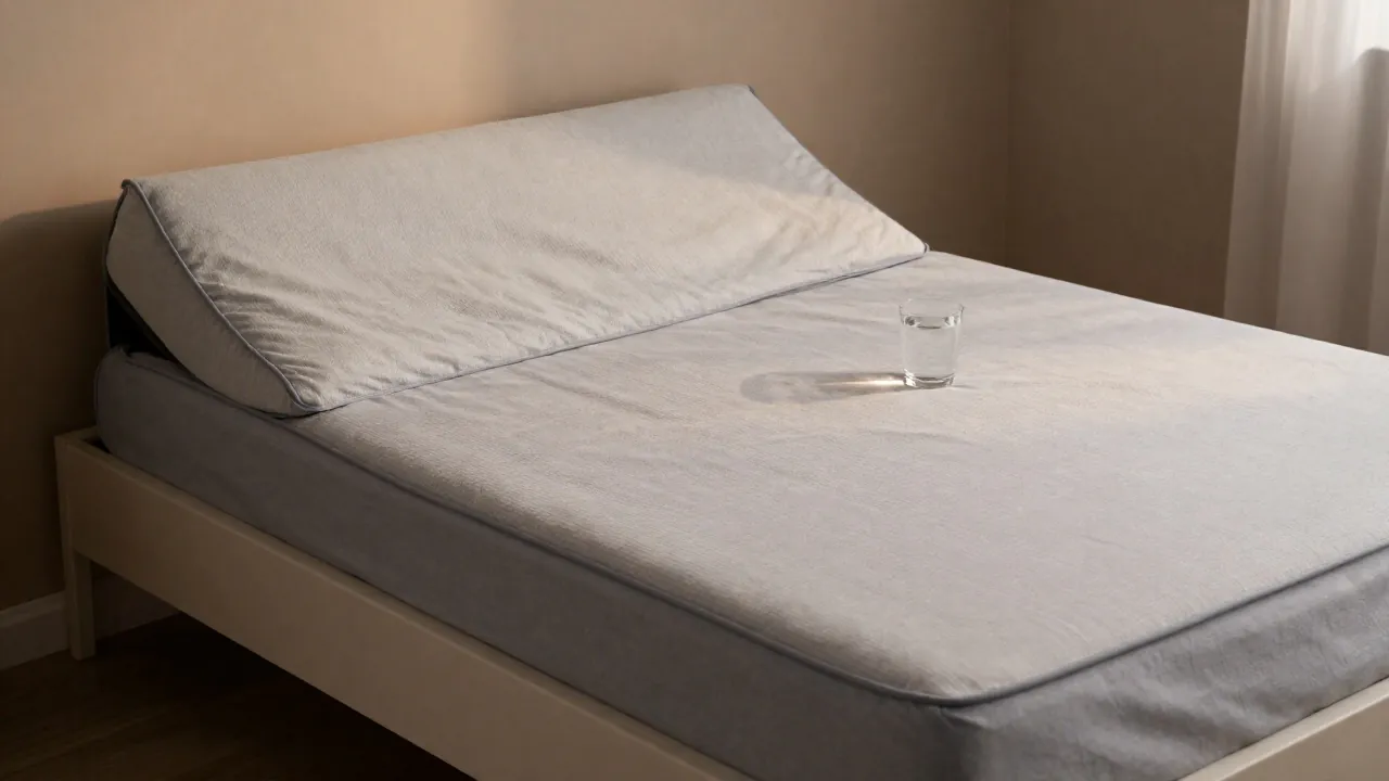 Łóżko z uniesionym wezgłowiem przy nocnych objawach refluksu