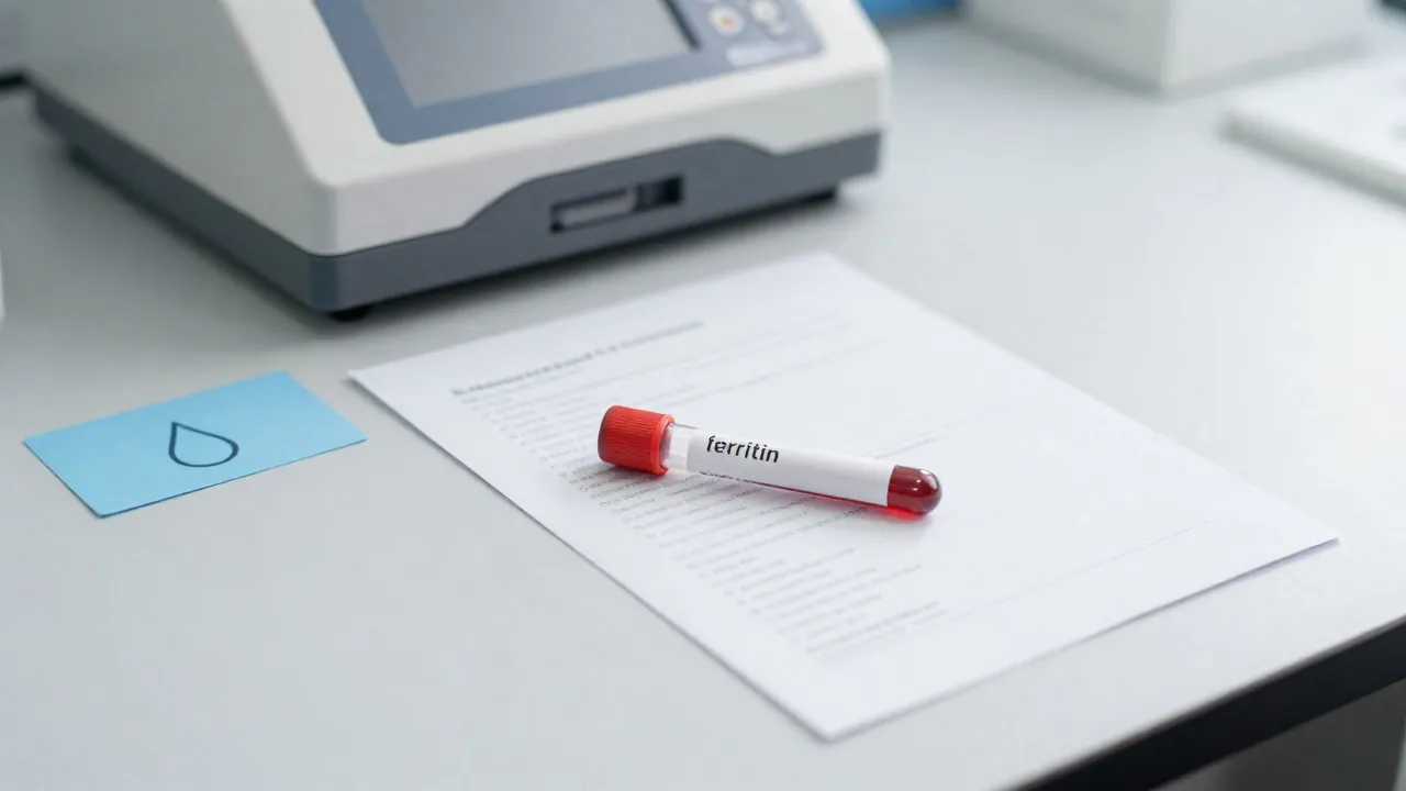 Niska ferrytyna, co oznacza i jakie może dawać objawy? Wynik morfologii obok próbki krwi w laboratorium - Niska ferrytyna – co oznacza i jakie może dawać objawy?